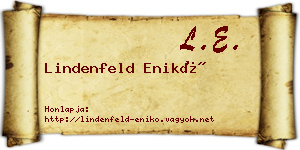 Lindenfeld Enikő névjegykártya